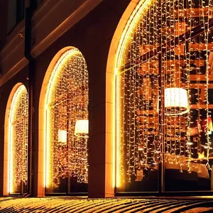 Светодиодная гирлянда ARD-CURTAIN-CLASSIC-2000x6000-CLEAR-1500LED-WATERFALL Warm (230V, 180W) (Ardecoled, IP65)