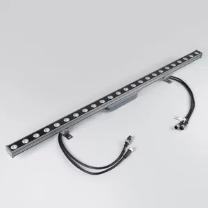Светодиодный прожектор AR-LINE-1000M-24W-24V RGB (Grey, 30 deg, DMX512) (Arlight, Закрытый)