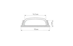 Профиль ARH-BENT-W18-2000 ANOD (Arlight, Алюминий)