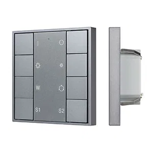 INTELLIGENT ARLIGHT Кнопочная панель DALI-201-23-1G-2SC-RGBW-DT8-IN Silver (BUS, Frame) (IARL, IP20 Металл, 3 года)