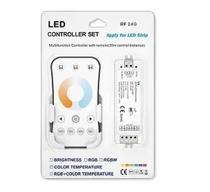 INTELLIGENT ARLIGHT Диммер SMART-SET-PWM-102-72-MIX-SUF White (12-24V, 2x5A, ПДУ RING 10кн, 2.4G) (IARL, Контроллер)