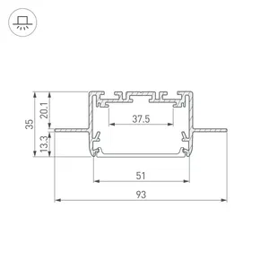 Профиль SL-LINIA55-FANTOM-2500 ANOD (Arlight, Алюминий)
