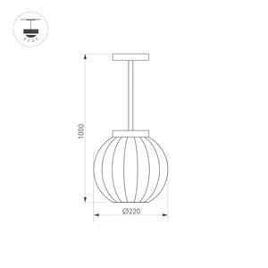 Светильник LGD-PEARL-HANG-7W Warm3000 (GR, 164 deg, 230V) (Arlight, IP65 Металл, 3 года)
