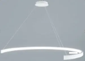 Люстра LED подвесная дуга D50CM "КУХНЯ стиль скандинавский" 4К Цвет люстры: белый