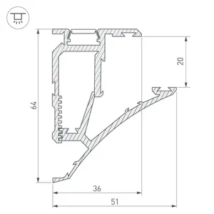 Профиль SHELF-620-2000-SET ANOD (Arlight, Алюминий)