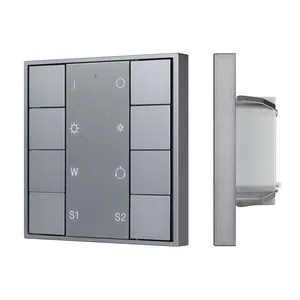 INTELLIGENT ARLIGHT Кнопочная панель DALI-201-23-1G-2SC-RGBW-DT8-IN Silver (BUS, Frame) (IARL, IP20 Металл, 3 года)