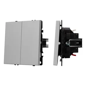 ARL NOBE Выключатель проходной 2 кл софт-тач никель SWT-MKP2-SFPL-IS (250V, 10A) (Arlight, -)