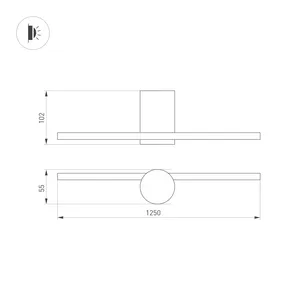 Светильник SP-VINCI-M-S1200x55-12W Day4000 (BK, 110 deg, 230V) (Arlight, IP20 Металл, 3 года)