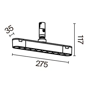 Трековый светильник Technical TR203-1-10W3K-S-B