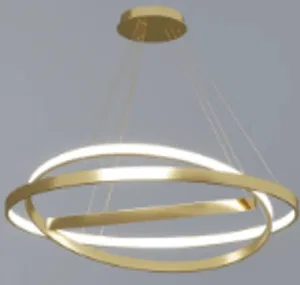 Люстра LED подвесной круг D40+50+60CM "СПАЛЬНЯ стиль скандинавский"