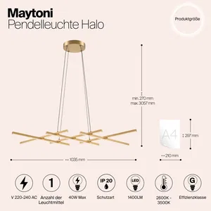 Подвесной светильник Maytoni MOD244PL-L50BSK
