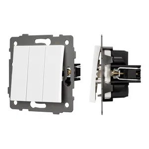 Механизм выключателя трехклавишный непроходной SWT-MK03-PL-WH-V (250V, 10A) (Arlight, -)