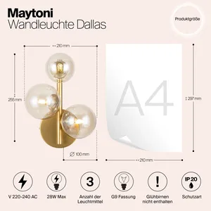 Настенный светильник (бра) Maytoni MOD545WL-03G