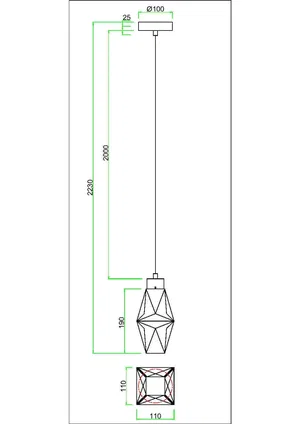 Подвесной светильник Maytoni MOD325PL-01G
