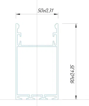 Профиль HOKASU 5090 Anod LT70 — 500мм