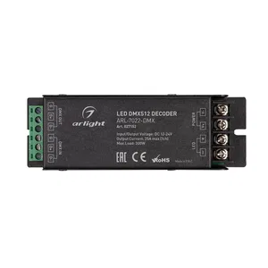 Декодер ARL-7022-DMX (12-24V, 1x25A, DMX512) (Arlight, IP20 Металл, 3 года)