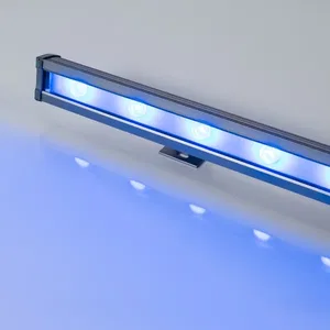 Светодиодный прожектор AR-LINE-1000L-48W-24V RGB-Warm3000 (Grey, 15x45 deg, DMX512) (Arlight, Закрытый)