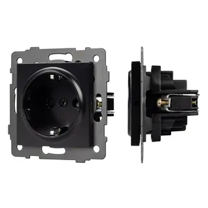 Механизм электрической розетки SCT-MEU1-PL-BK-V (250V, 16A) (Arlight, -)