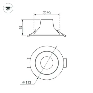 Светильник IM-STORM-R115-10W Day4000-MIX (WH, 80 deg, 230V) (Arlight, IP20 Металл, 3 года)