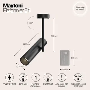 Потолочный светильник Technical C020CL-01B