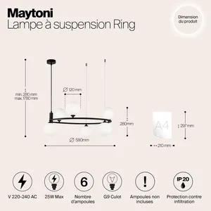 Подвесной светильник Maytoni MOD013PL-06B