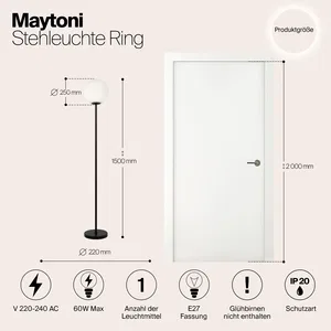 Напольный светильник (торшер) Maytoni MOD013FL-01B