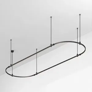 Основание ART-APRIORI-OVAL-ROD-800-3000x1000 (BK) (Arlight, IP20 Металл, 3 года)