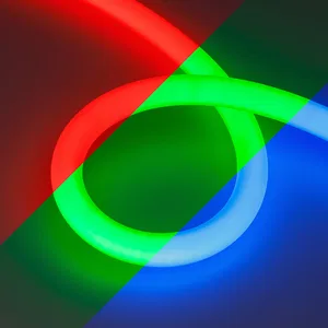 Лента герметичная MOONLIGHT-BLACK-TOP-G280-D25mm 24V RGB 360deg (14.4 W/m, IP65, 3m, wire x1) (Arlight, Вывод прямой, 3 года)