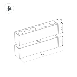 Светильник MAG-DOTS-FOLD-25-S600-18W Day4000 (BK, 30 deg, 24V) (Arlight, IP20 Металл, 5 лет)