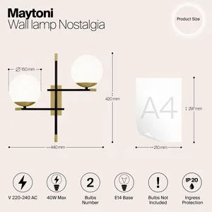 Настенный светильник (бра) Maytoni MOD050WL-02G