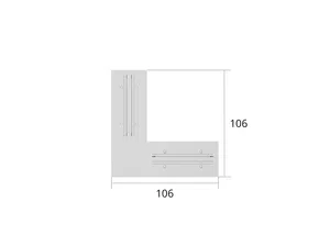 Соединительный элемент HOKASU OneLine Edgeless (L/RAL9003)