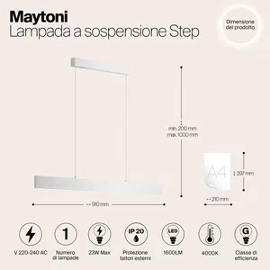 Подвесной светильник Maytoni P010PL-L23W4K