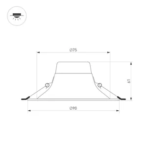 Светильник MS-BLIZZARD-BUILT-R90-6W Warm3000 (WH, 100 deg, 230V) (Arlight, IP20 Металл, 3 года)