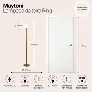 Напольный светильник (торшер) Maytoni MOD013FL-01BS