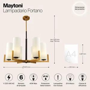 Подвесной светильник Maytoni MOD089PL-06BS