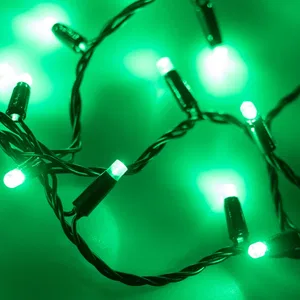 Светодиодная гирлянда ARD-STRING-CLASSIC-10000-BLACK-100LED-FLASH GREEN (230V, 7W) (Ardecoled, IP65)