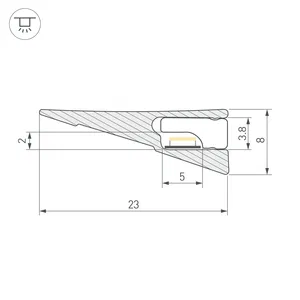 Профиль SL-MINI-SHELF-H8-2000 ANOD OLIVE GREY (Arlight, Алюминий)