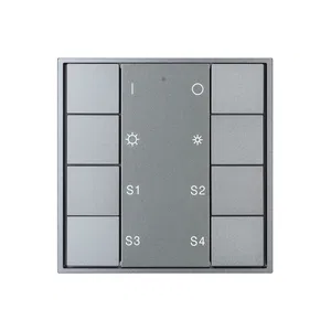 INTELLIGENT ARLIGHT Кнопочная панель DALI-201-23-1G-4SC-DIM-DT6-IN Silver (BUS, Frame) (IARL, IP20 Металл, 3 года)