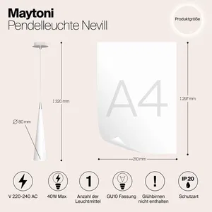 Подвесной светильник Maytoni P318-PL-01-W