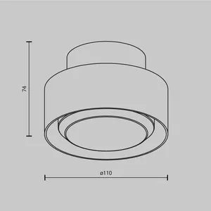 Потолочный светильник Technical C092CL-GX53-B
