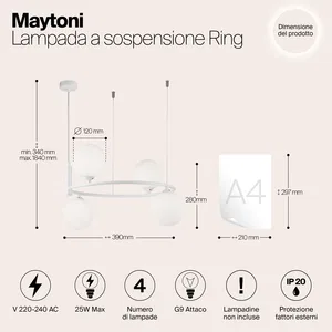 Подвесной светильник Maytoni MOD013PL-04W