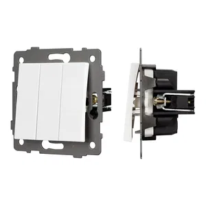 Механизм выключателя трехклавишный непроходной SWT-MK03-PL-WH-V (250V, 10A) (Arlight, -)