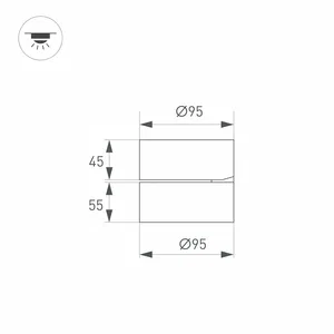 Светильник SP-RONDO-FLAP-R95-16W Warm3000 (BK, 110 deg) (Arlight, IP40 Металл, 3 года)