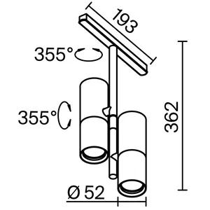 Трековый светильник Technical TR005-4 (23мм EXILITY)