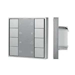 INTELLIGENT ARLIGHT Кнопочная панель DALI-201-23-1G-2SC-RGBW-DT8-IN Silver (BUS, Frame) (IARL, IP20 Металл, 3 года)
