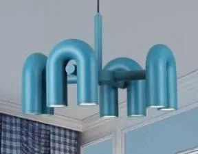 Подвесной светильник арт. L1576 (цвет синий кол-во источников света 4 * 7W)