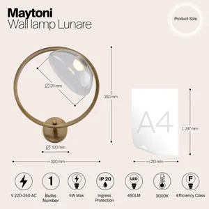Настенный светильник (бра) Maytoni MOD327WL-L5BS3K1
