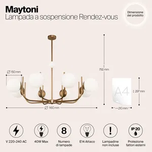 Подвесной светильник Maytoni MOD109PL-08BS