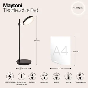 Настольный светильник Maytoni MOD070TL-L8B3K