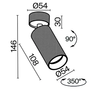 Потолочный светильник Technical C082CL-01-GU10-B